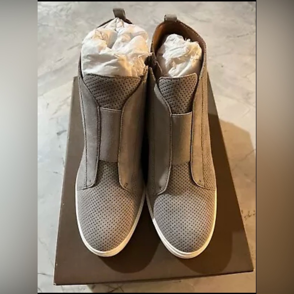 Paolo Felicia-L Rock Perf Kid Suede Silver Shoes Size 9.5